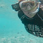 snorkeling sostenible l'autrice dell'articolo 